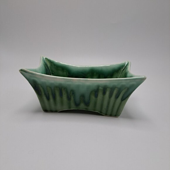 Marietta Modern Green Drip Glaze Planter Cactus Indoor Mid Century Modern Decor - Picture 1 of 14